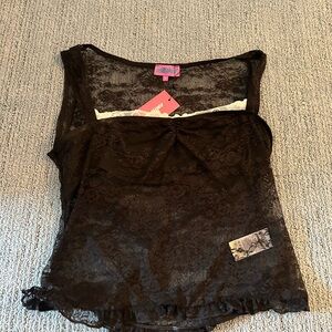 Edikted Black Lace Sleeveless Top